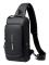 USB-laddning Sport Sling Bag Herr Stöldskydd Bröstväska Med Lösenordslås hög kvalitet Black