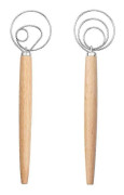 Traditionell dansk degvisp, handmixer för bröddeg, verktyg för hantverksmässig brödbakning
