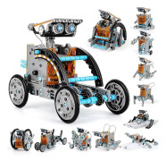 12-i-1 Solrobot Kit Leksaker Presenter för Barn 8 9 10 11 12 13 År, Pedagogiskt Byggvetenskapligt Experiment Set Födelsedagspresent för Barn Pojkar Flickor