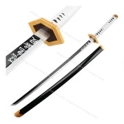 104cm Demon Slayer Svärd 1:1 Nichirin Svärd Bambublad Kimetsu no Yaiba Zenitsu Tanjirou Katana Vapen Anime Cosplay Prop