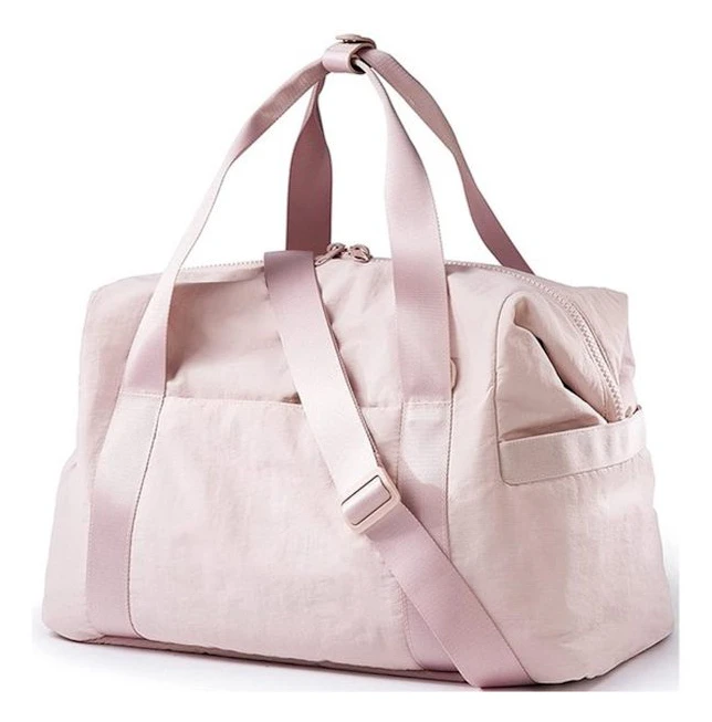 Handväska för damer Rosa 47x22x28cm Stor Axelväska Shopper med dragkedja Laptop Strand Resor Business Gym Kompatibel med Samsung Xiaomi