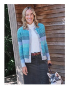 WoolOvers Womens/Ladies Multi-Tone Stripes Cardigan