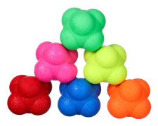 5-pack studsboll träning fitnessboll sport agility träning fältträning gummi reaktionsboll hexagonal boll känslig