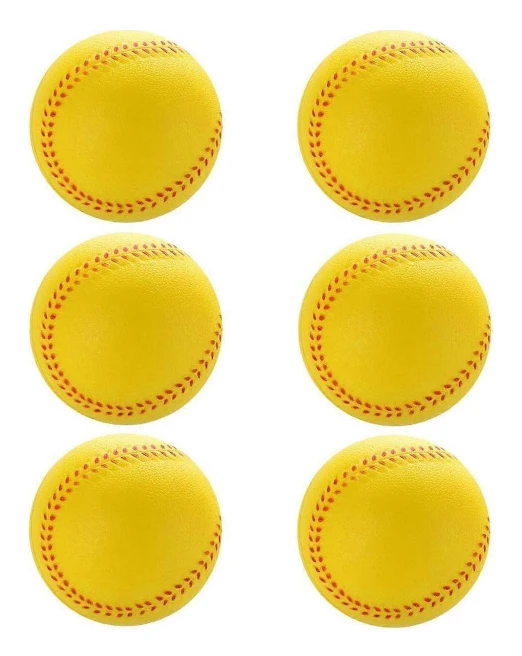 6-pack träningsbasebollar skum baseboll boll baseboll för barn tonåringar softball