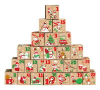 Adventskalender Box 777cm, 24 Adventskalendrar, DIY, Julkalender Box, Adventsbox, DIY Kartong Adventskalender Bestående av 24 Boxar