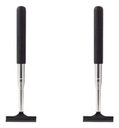 2X Retractable Car Rearview Mirror Wiper Adjustable Brush with Layered Head