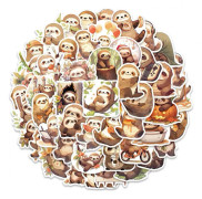 50 Peaceful Sloth Collection Balanced Slow Living Laptop Phone Graffiti Stickers