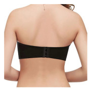 Bekväm axelbandslös push-up-bh för kvinnor, spetsbandeau-bh Black 80AB