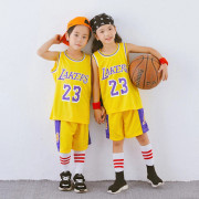 Baskettröja för barn Lakers crewneck nr 23 gul E23 3xs