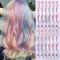[Fester, Fotograferingar] 12 st Regnbågs Clip-In Hårförlängningar - Livfulla Pastellfärger (Rosa, Grön, Gul, Lila, Orange, Röd, Brun) - (FMY) Colored-1 22inch