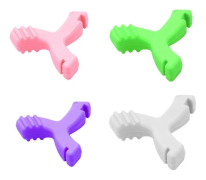 Tuggtandborstar för korrekt placering av aligners: Ortodontiska behandlingshjälpmedel med Y-format handtag, 4 st smakrika tuggar i blandade färger