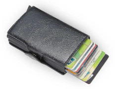 Top Quality Rfid Wallet Men Money Bag Mini Purse Male Aluminium Card W Black