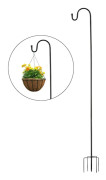 (1 st/ Specifikationer: Korsben 1 cm, svart, höjd 96 cm, KD 3-sektions skarvningsmodell) Trädgårdslampa golvmoppningskrok (förpackningsstorlek: 33*16*2 cm)
