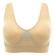 Push-up Sport-BH för Plus Size Kvinnor. Full Cup Bandeau BH Utan