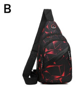 Bröstväskor för män Geometriskt tryck Oxfordtyg Casual Crossbody-väska Sportresa