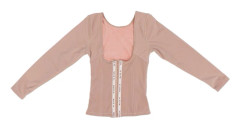 Andningsbar Shapewear Långärmad Justerbar Kroppsformande Midjetränare för Kvinnor (Hudfärg) XL