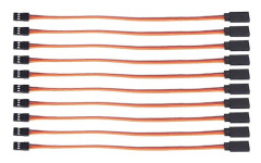 10 Stycken Hane-Till-Hona Servo Förlängningskablar för RC Futabas JR Fjärr Servo Förlängningskabel Wi [Db] Yellow Red Brown