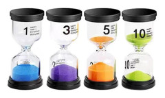 4st Sand Timers Timglas Sand Timers för barn Tandborstning Matlagningsspel