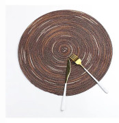 Castor bomullsgarn bordsmatta isolering anti-het tekoppsplatta rund platta 2 st Brown 18cm