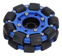 Omni Wheel 4-tums rundstrålande aluminiumlegeringsnavkomponentdel för robotleksak DIY (dubbel rundhjulskombination) UM5604‑0014‑0102