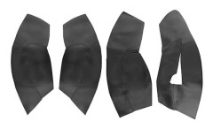 Högerstyrd Läder Dörrpaneler Skydd För Skoda Octavia 2007 2008 2009 2010 2011 - 2014 Bil Dörr Armstöd Panel Skydd Trim 4x Black