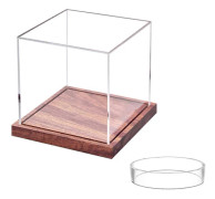 Akryl Klar Sportboll Displayfodral Dammtät Förvaringslåda för Baseboll Golf Tennis Biljard 1-pack[D]