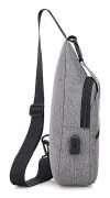 Enkel axelväska för män, unisex bröstväska, axelväska för män Grey
