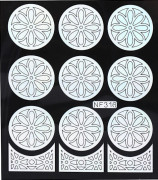 Nagelkonst klistermärke manikyr blomma mall stencil dekaler NF316