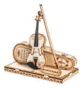 Violin Capriccio Modell 3D Trä Pussel Lätt monteringssatser Musikal Gör-det-själv Byggklossar