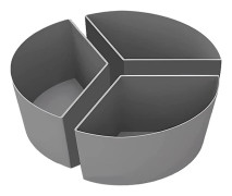 Slow Cooker Liners, 3-i-1 Silikon Slow Cooker Avdelare Passar 6QT Oval och Rund Gryta Avdelare (Grå) DS