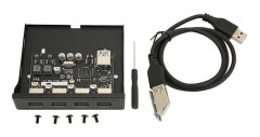 PCIE till USB 3.0 PC-frontpanel 4 portar 5Gbps PCIE USB-adapter Stöd för varmkoppling 3,5 tum USB3.0 frontpanel för Windows