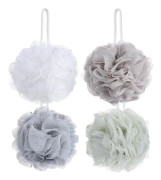 4-pack Nätpuff Badsvamp - Nätloofah Kroppsexfolierande Duschboll Duschsvamp