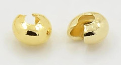 100 Nickelfria Guldpläterade Täckare till klämpärlor 4 mm.