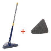 Kraftfull triangulär mopp, 360 graders teleskopisk roterande tillbehör, justerbar, absorberande, lämplig för både torr och våt användning 1 piece No,