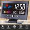 LCD Color Screen Digital Backlight Snooze Alarm Clock Weather Forecast Stat J Wa