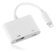 Lightning till HDMI-adapter för iPhone, Lightning till HDMI-kontakt Digital AV-adapter Kompatibel med iphone7/8/Plus/XIXs/XsMax/Xr/ipad/ipod