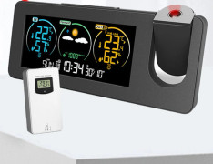 Digital Alarm Bed Clock Projector On Ceiling With Indoor & Outdoor Temperature