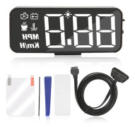 Bil HUD Display OBD2 Mätare 3D Reflektion Vindrute Projektor Överhastighet Vattentemperatur Spänningslarm