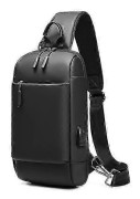 Stöldskyddad Multifunktionell Crossbody-väska för Män Oxford Axelväska Business Cross Body Sling Bröstväskor För Män Kvinnor