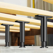 Teleskopisk balkstödfot, icke massivt trä, sängbräda, ram, hylla, stång, bottenbelastning (LGL) Black 18cmto21cm
