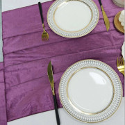 Bordslöpare 3m Tjock Bomull Jul Thanksgiving Nyår Bröllop Löpare För Bordsdekorationer Purple