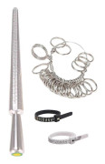 4 st Ringmätare, Fingerstorleksmätare & Aluminium Ringmätare Dorn och Ringmätare Bälten