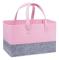 Filtväska Handväska GRÅ&ROSA Grey&Pink