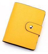 Leather Credit Card Holder, Business Card Organizer With 60 Card Slots For Storing And Preventing Credit Card Or Business Card Loss (yellow)