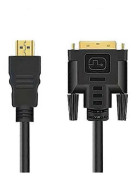 1,5 m HDMI-kompatibel till DVI-kabel Plug and Play Hög Klarhet Svart HDMI-kompatibel Hane till DVI Hane Konverterare för Laptop