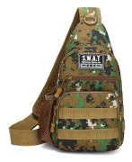 Axelväska Utomhus Sling Sport Bröstväska GRÖN KAMOUFLAGE green camouflage