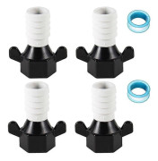 1/2 tum X14 NPT X1/2 tum Barb Rak Svivel Adapter RV Vattenpumpskopplingar med Gängtejp [DB] Photo Color