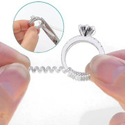 Ringstorleksreducerare Transparent Silikon Spiral Justerare Förminskare Snuggies 6st-Xin