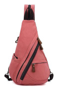 Multifunktionell axelväska i canvas, andningsbar crossbody-väska med dragkedja Rose