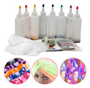 Tie Dye DIY-kit 18 Färger Tie Dye T-shirt Tygfärg för Kvinnor Barn Män med Gummiband Handskar